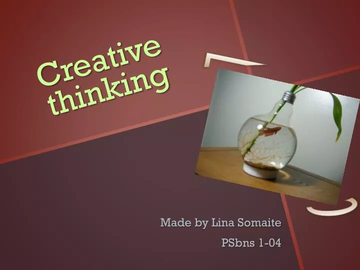 creative thinking presentation