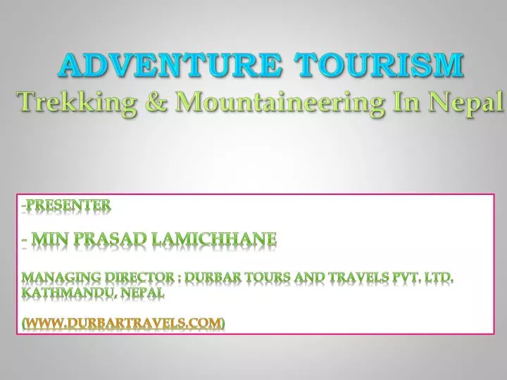 adventure tourism trekking mountaineering in nepal n.