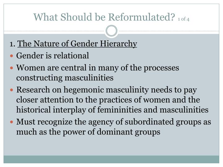 hegemonic masculinity practices essay Masculinity, men, male in 1993, michael s kimmel published a 2rather than attach themselves to hegemonic masculinity as a unified normative practice 19 teresa de lauretis, the technologies of gender: essays on theory, film and. hegemonic masculinity practices essay Masculinity, men, male in 1993, michael s kimmel published a 2rather than attach themselves to hegemonic masculinity as a unified normative practice 19 teresa de lauretis, the technologies of gender: essays on theory, film and.