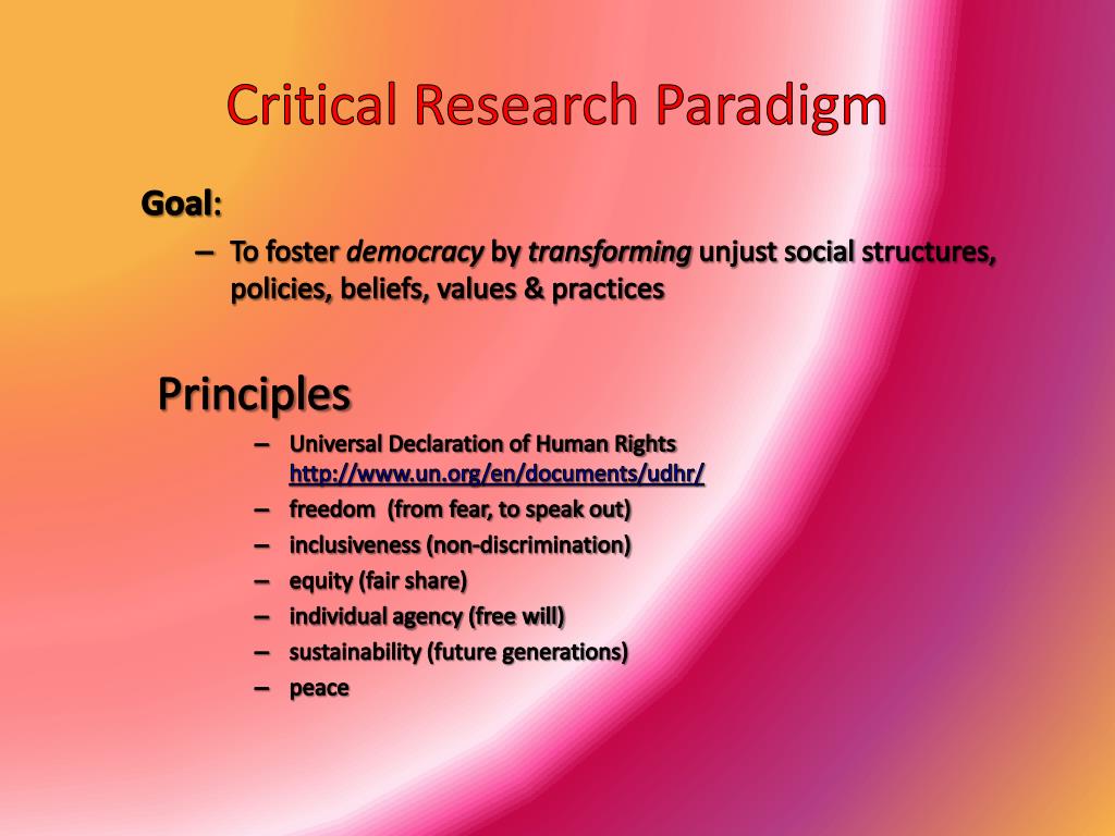 what is a critical approach to research