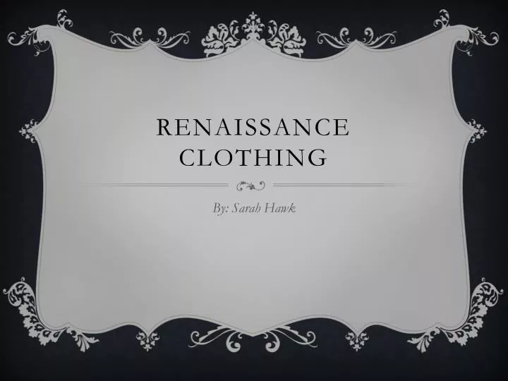 renaissance clothing n.