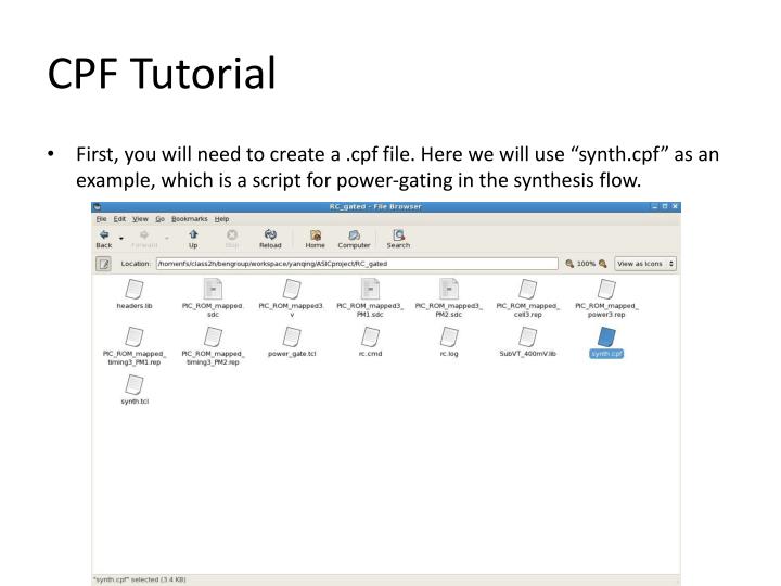 PPT - CPF Tutorial PowerPoint Presentation - ID:2123561