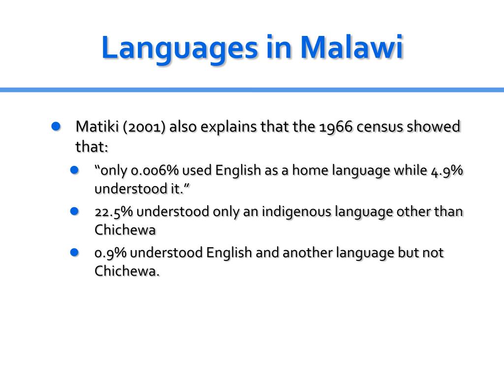 what is the language of malawi