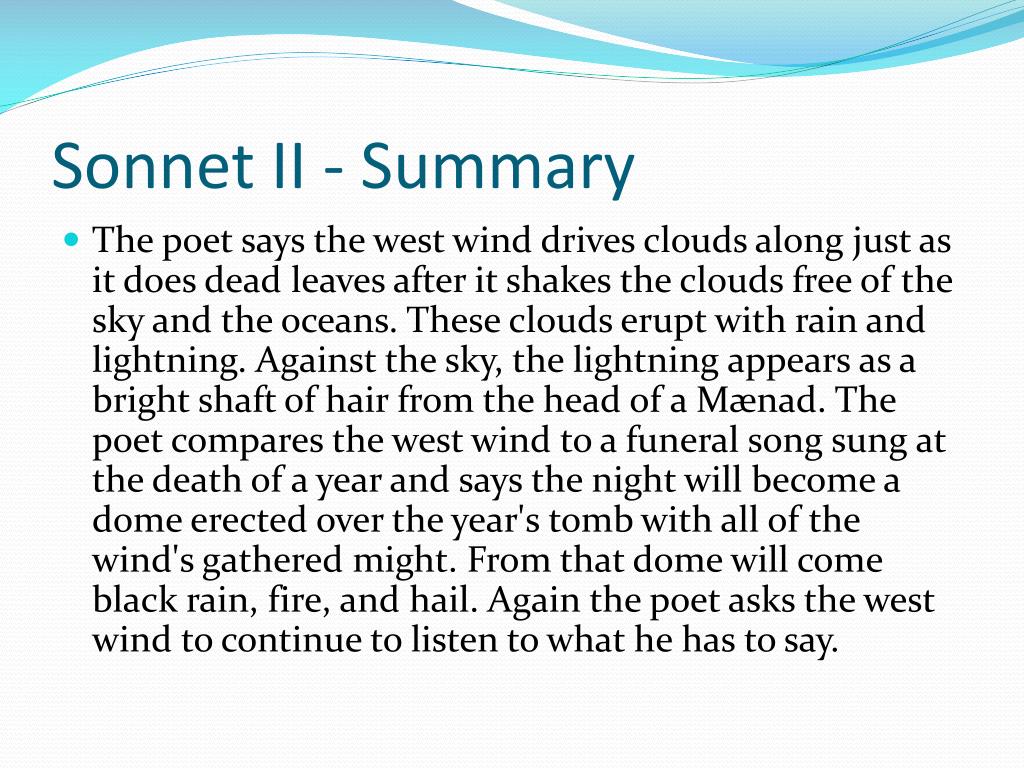ode to the west wind poem analysis