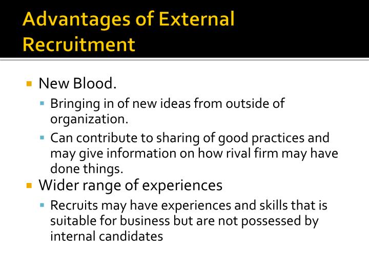 Ppt internal and external recruitment powerpoint presentation id