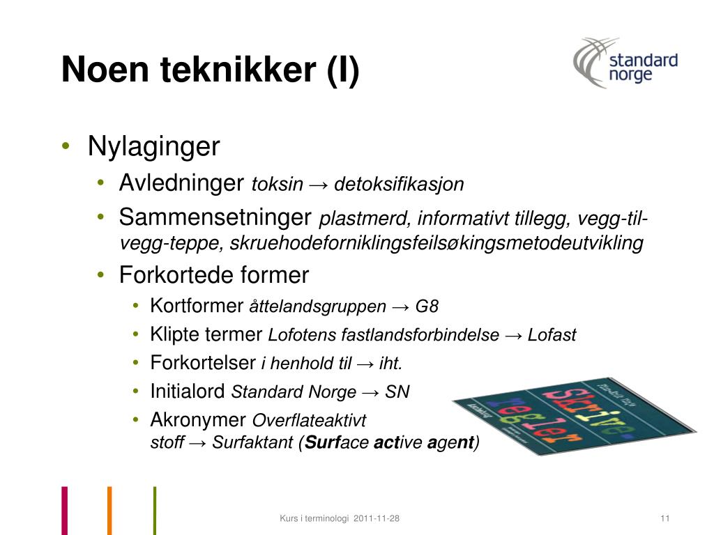 PPT - Termer og termdannelse Knut Jonassen, SN terminologikurs 2011-11 ...