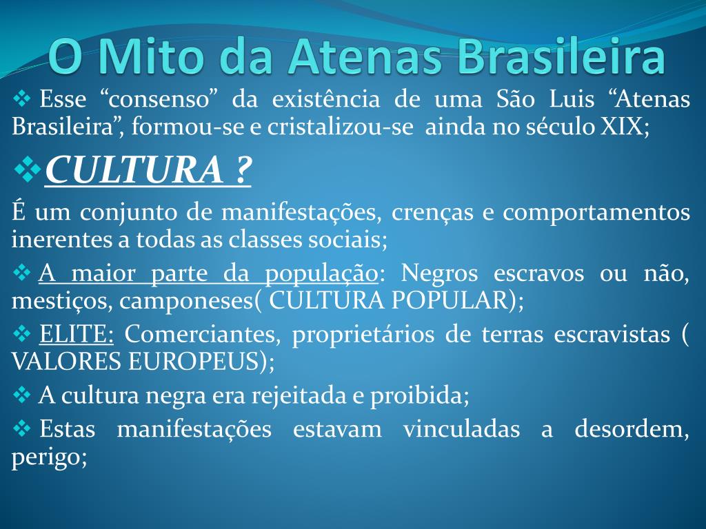 PPT - O Mito da Atenas Brasileira PowerPoint Presentation, free download -  ID:2125611