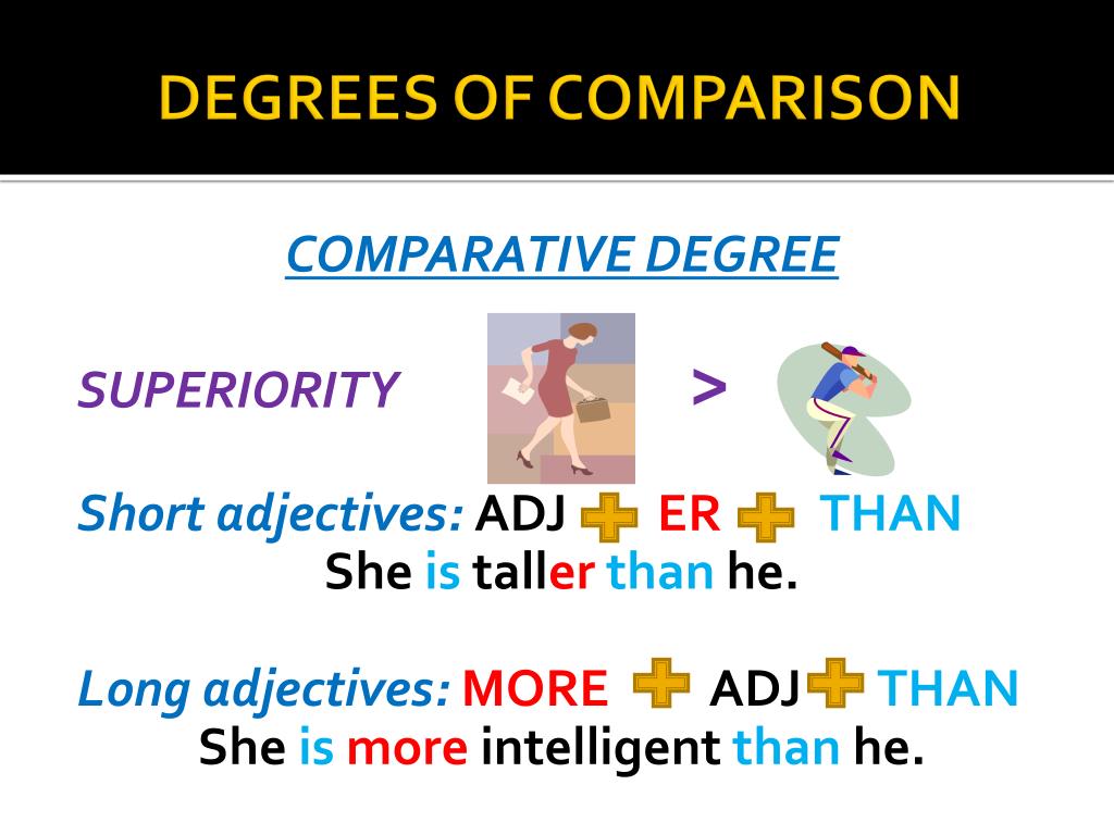 Comparative or Comparison. Grau comparativo em inglês