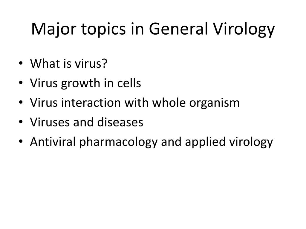 virology related thesis topics