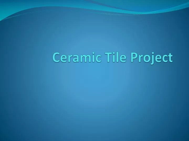 ceramic tile project n.