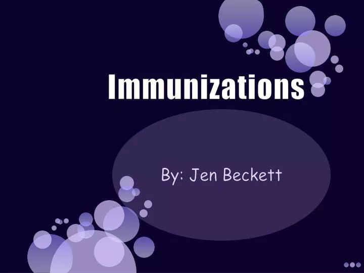 immunizations n.