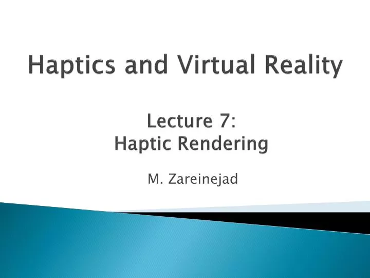 haptics and virtual reality n.