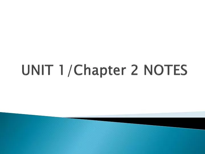 unit 1 chapter 2 notes n.