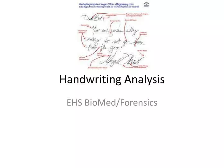 handwriting analysis n.