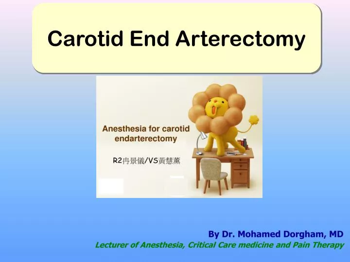 carotid endarterectomy anesthesia