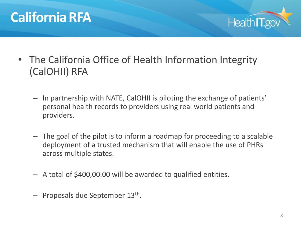 California Rfa PPT - Implementing Blue Button: Promising Practices from NATE's PHR ...