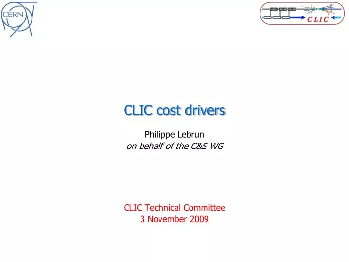 clic cost drivers n.