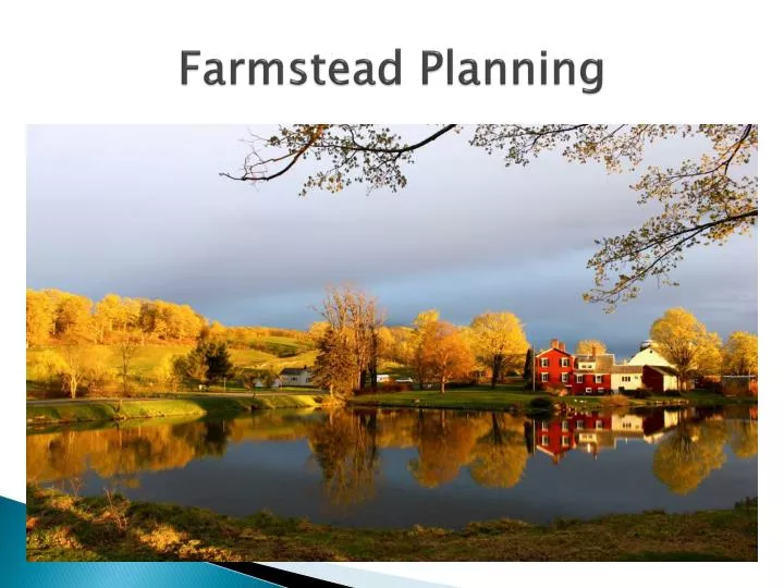 farmstead planning n.