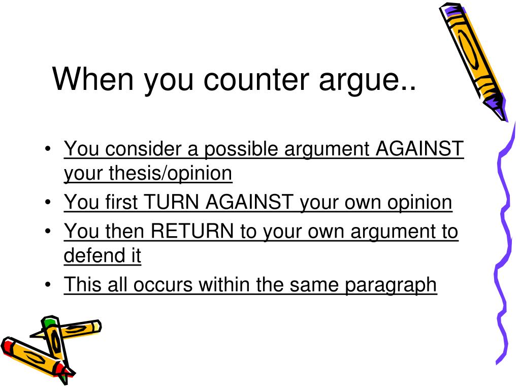 counter argument purpose