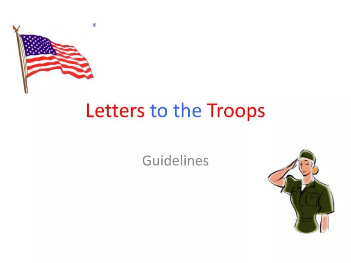 letters to the troops n.