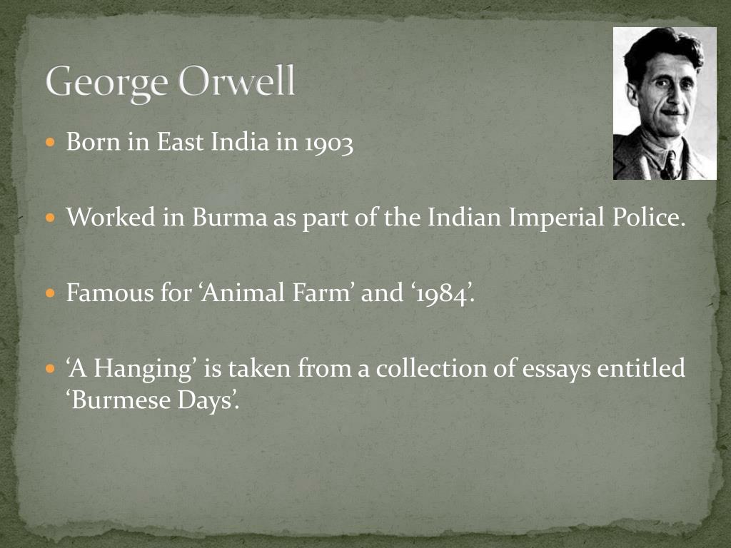 the hanging george orwell pdf