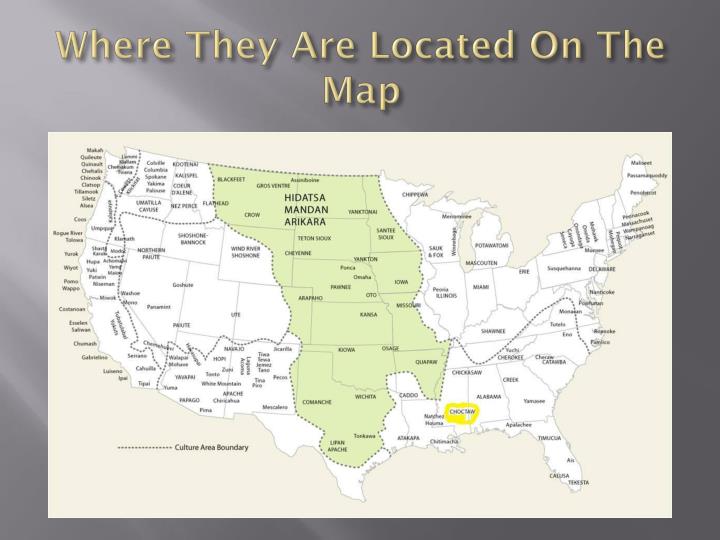 choctaw map indians located southeast native ppt powerpoint presentation