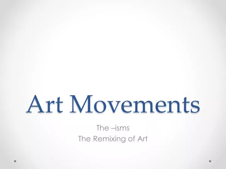 art movements n.