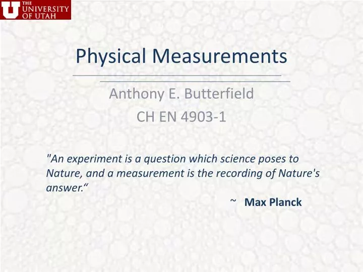 What Are Physical Measurements