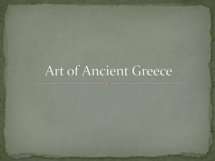 art of ancient greece n.