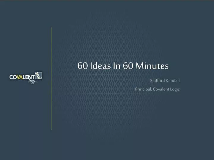 60 ideas in 60 minutes n.