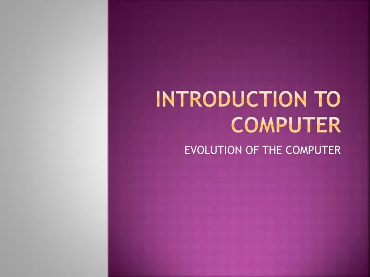 PPT - INTRODUCTION TO COMPUTER PowerPoint Presentation, free download ...
