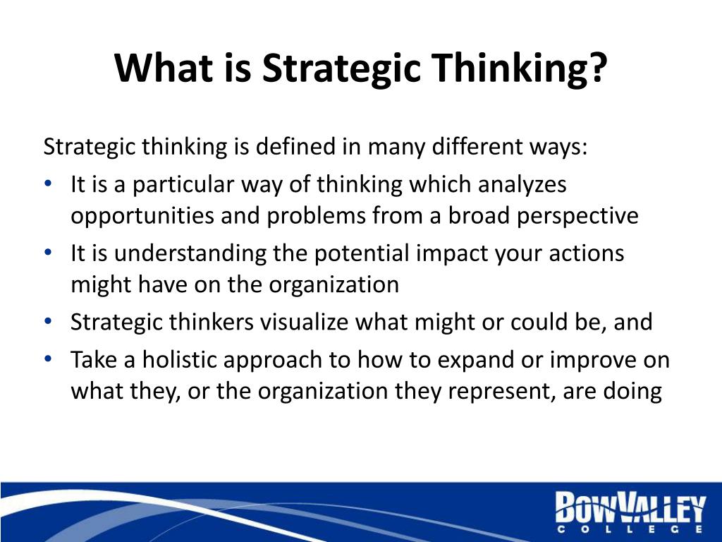 What Does It Mean To Think Strategically PPT - STRATEGIC THINKING PowerPoint Presentation, free download - ID