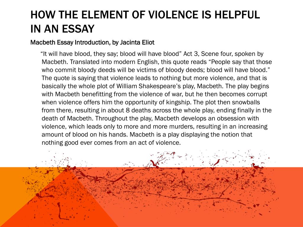 macbeth violence theme essay