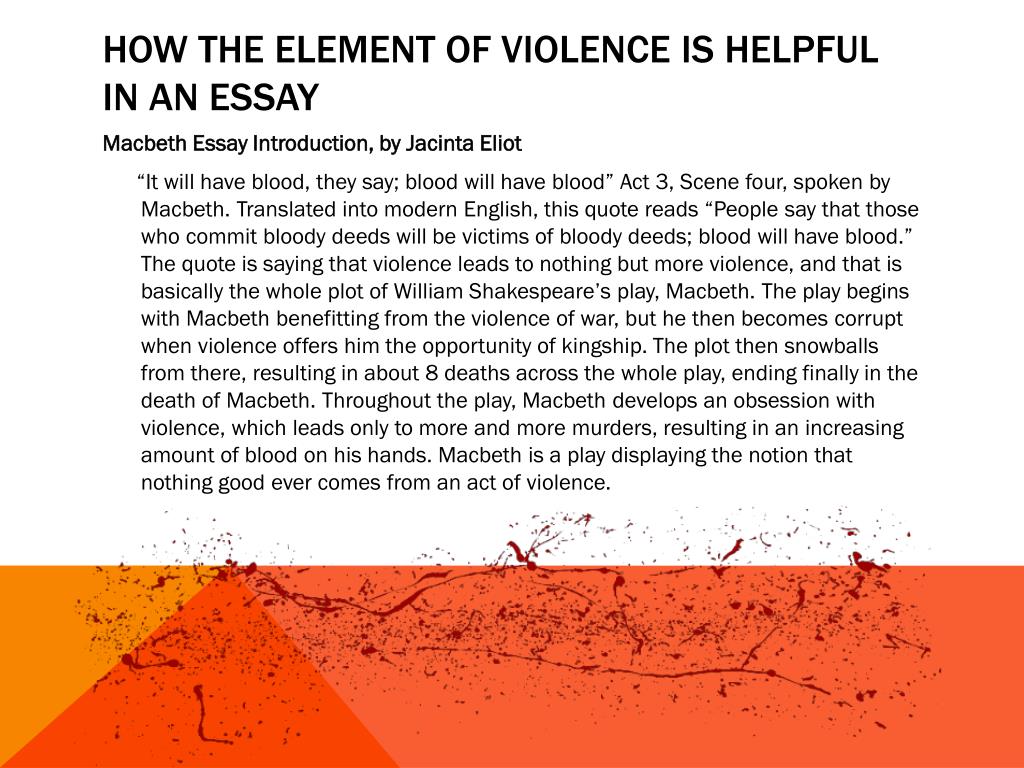 essay on violence macbeth