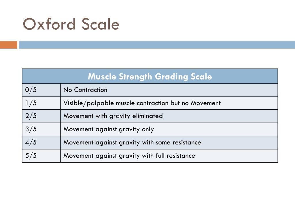 Oxford Muscle Scale Oxford Scale Exercises FFIIBN