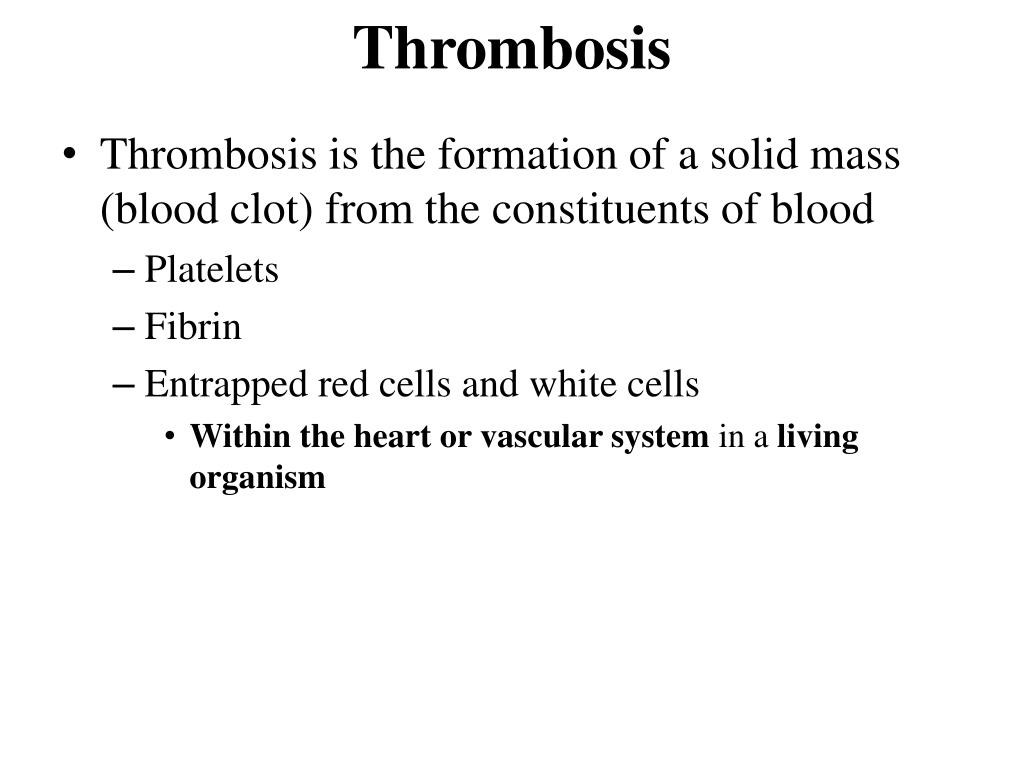 thrombosis definition