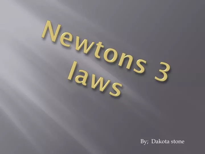 newtons 3 laws n.
