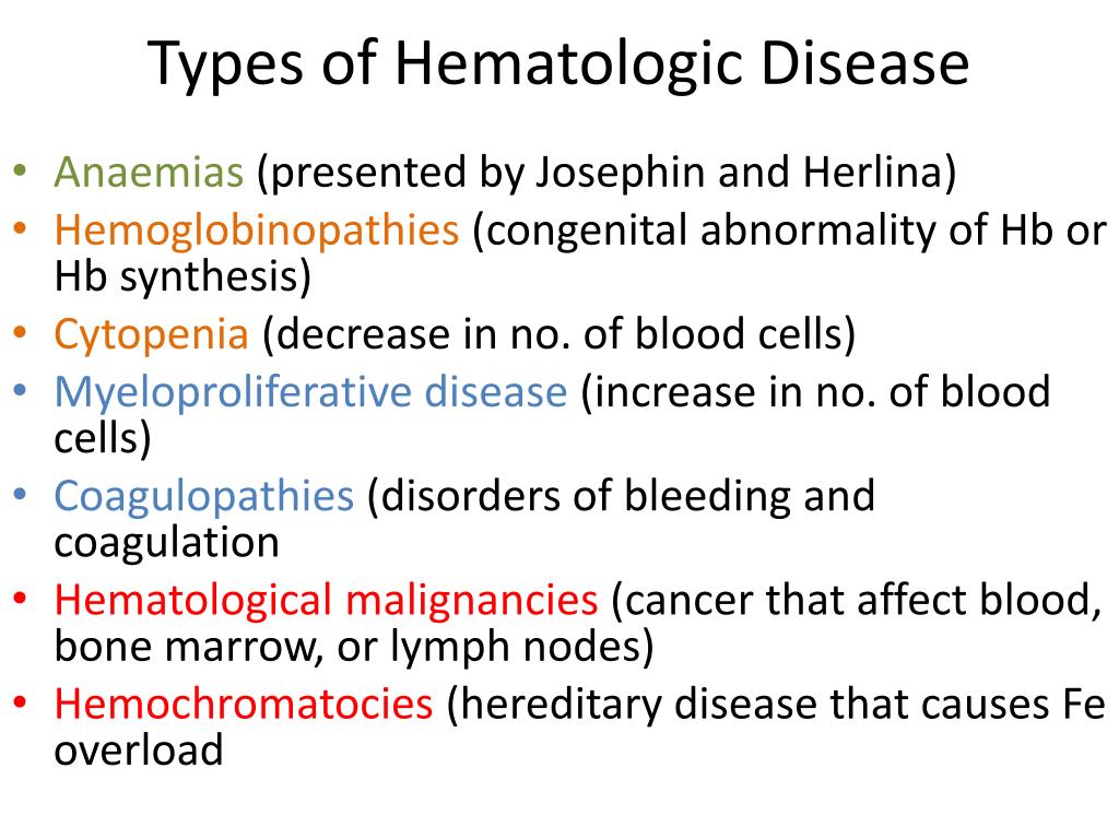 PPT - Blood Disorder (Hematologic Disease) PowerPoint ...