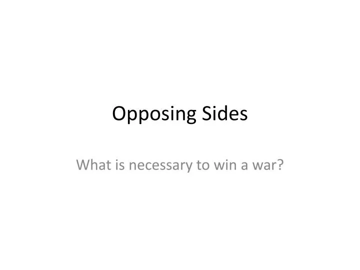 opposing sides n.