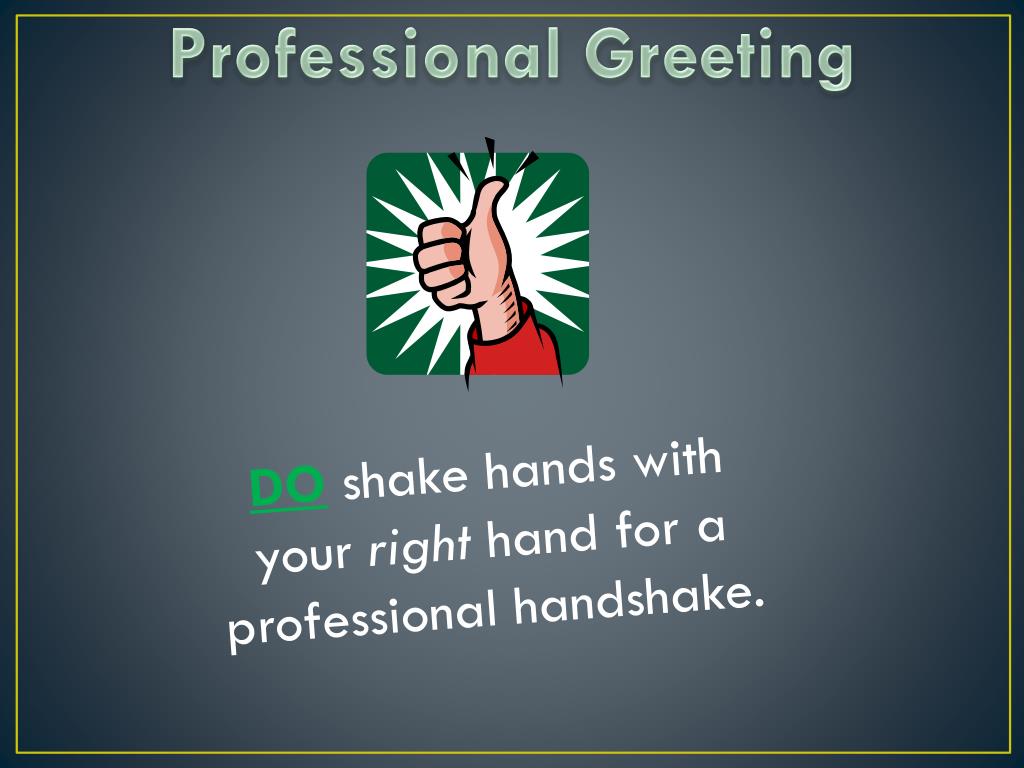 presentation greeting