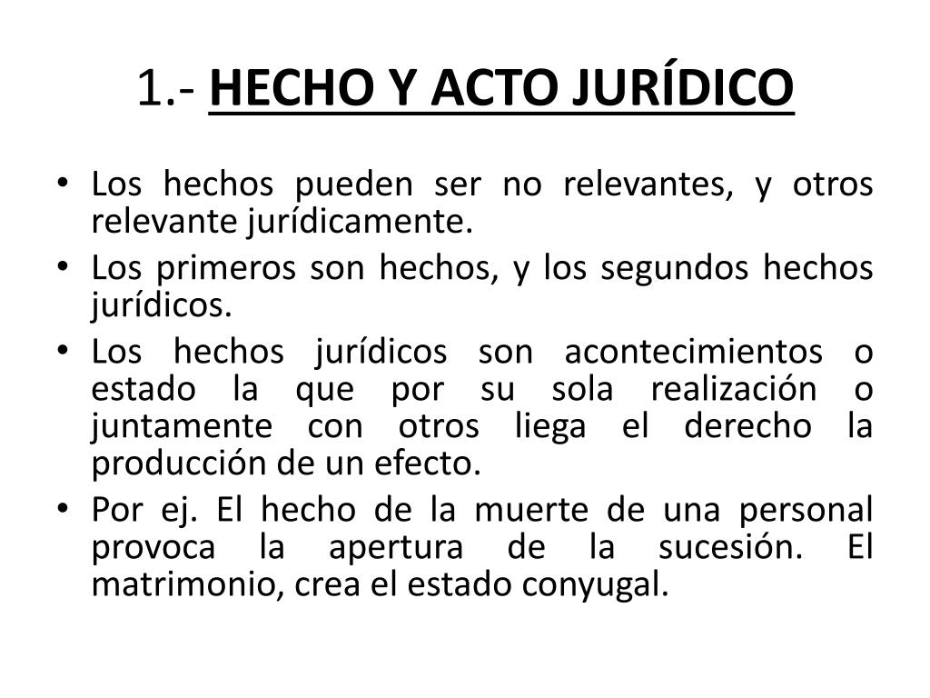Ppt Tema 5 Los Hechos JurÍdicos Powerpoint Presentation Free