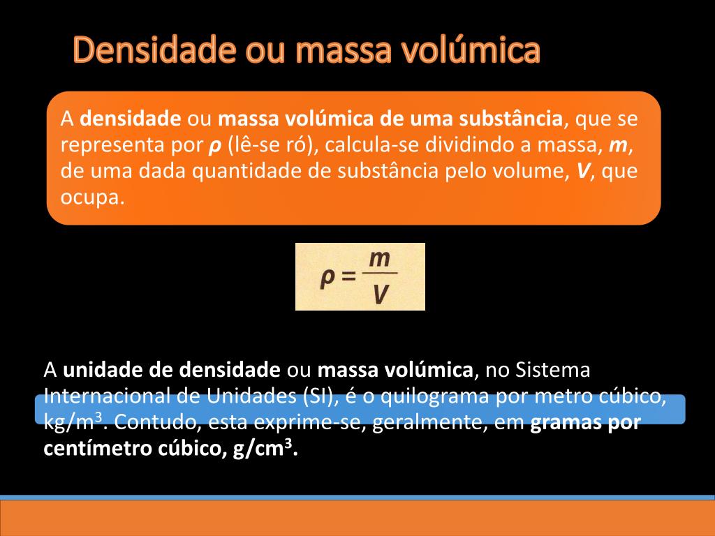 PPT - Densidade ou massa volúmica de uma substância PowerPoint ...