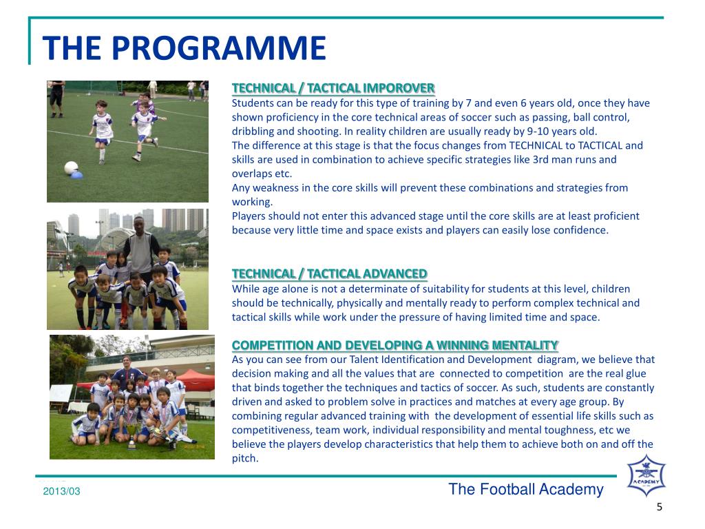 football academy presentation