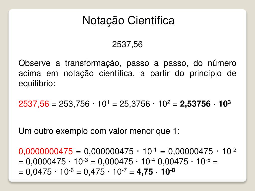 Sistema Internacional e Notação Científica - ppt carregar