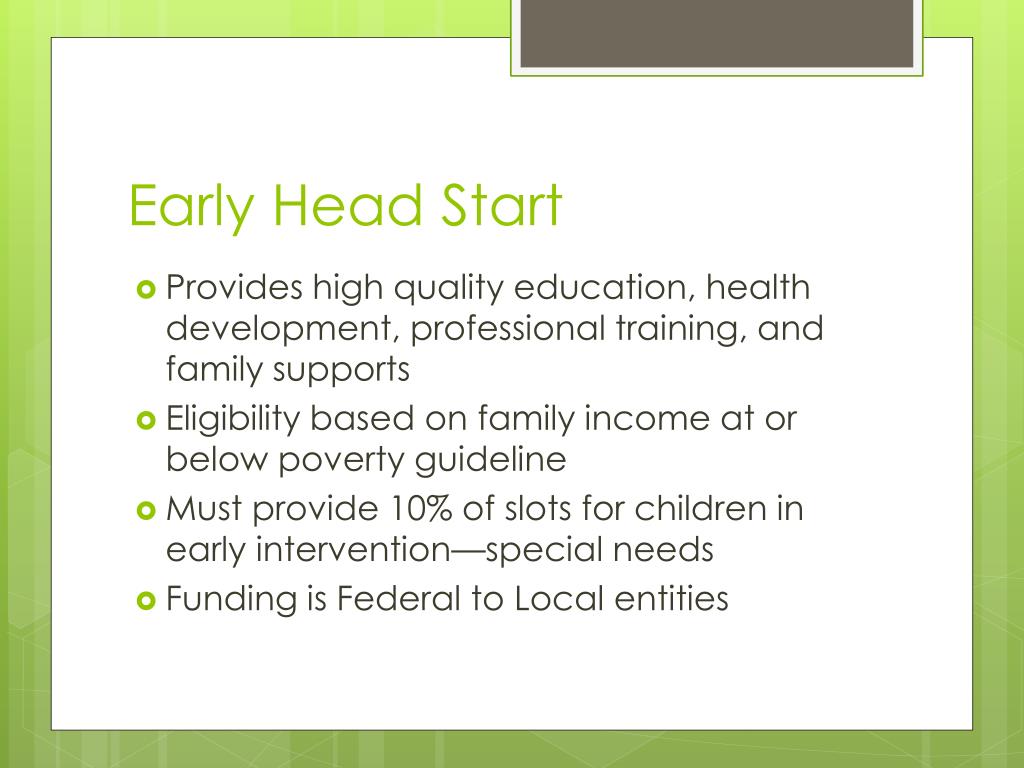 Ppt head start and early head start powerpoint