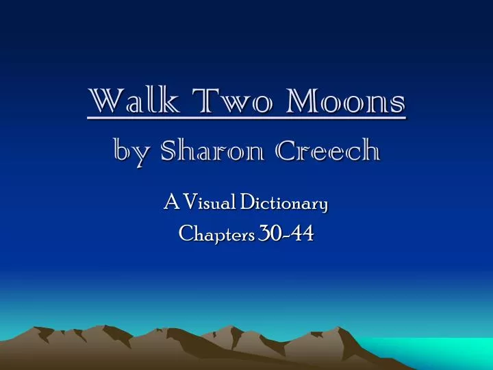 walk two moons by sharon creech n.