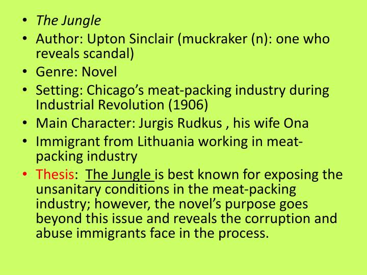 an analysis of lower industrial world in the jungle by upton sinclair an analysis of lower industrial world in the jungle by upton sinclair