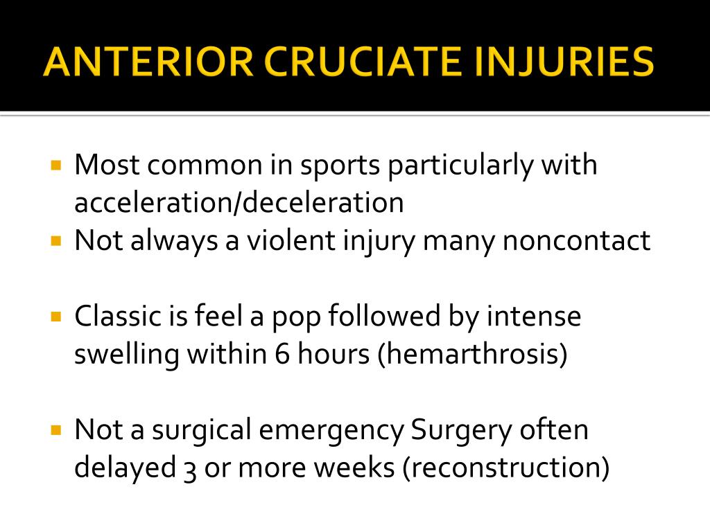 Accelaration Injries PPT - COMMON KNEE INURIES IN SPORTS MEDICINE PowerPoint Presentation ...
