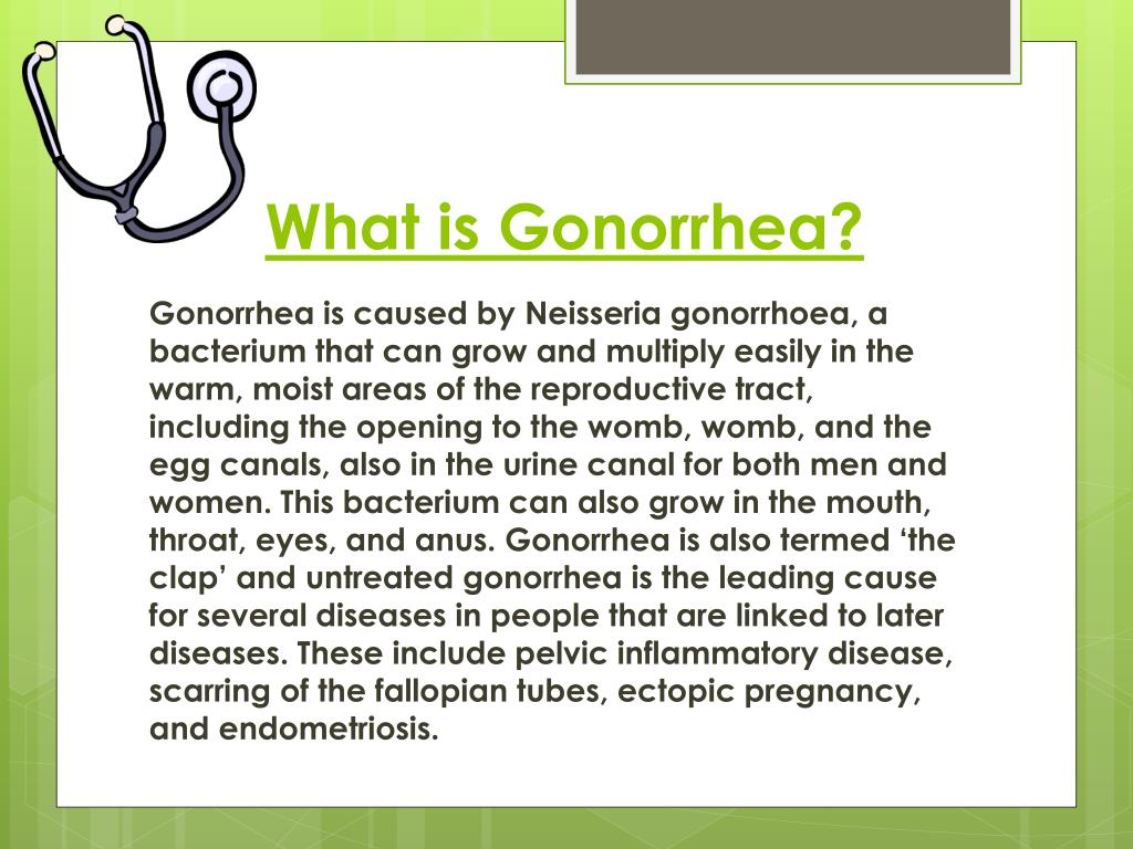 presentation of gonorrhea