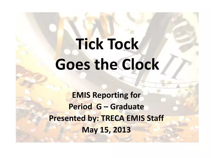 PPT Tick Tock Goes the Clock PowerPoint Presentation, free download ID2140624